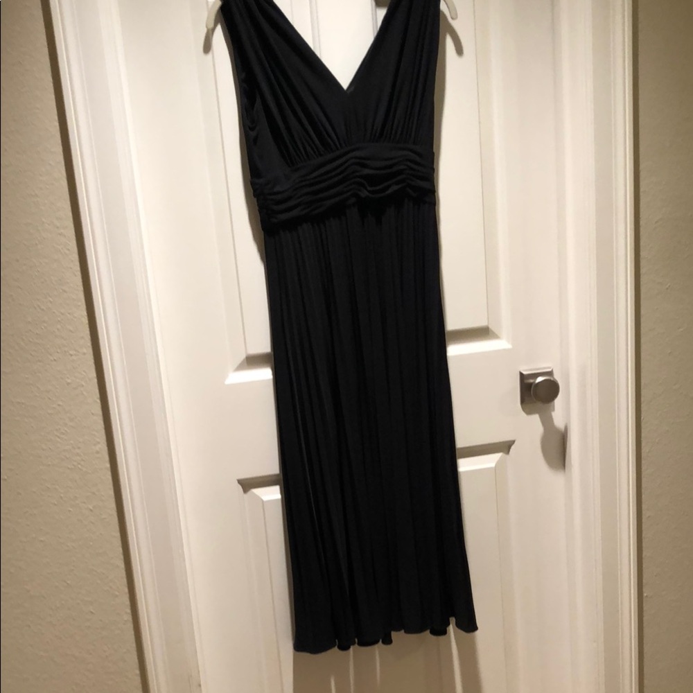 Suzi Chin for Maggy Boutique Black Ruched Midi dress
